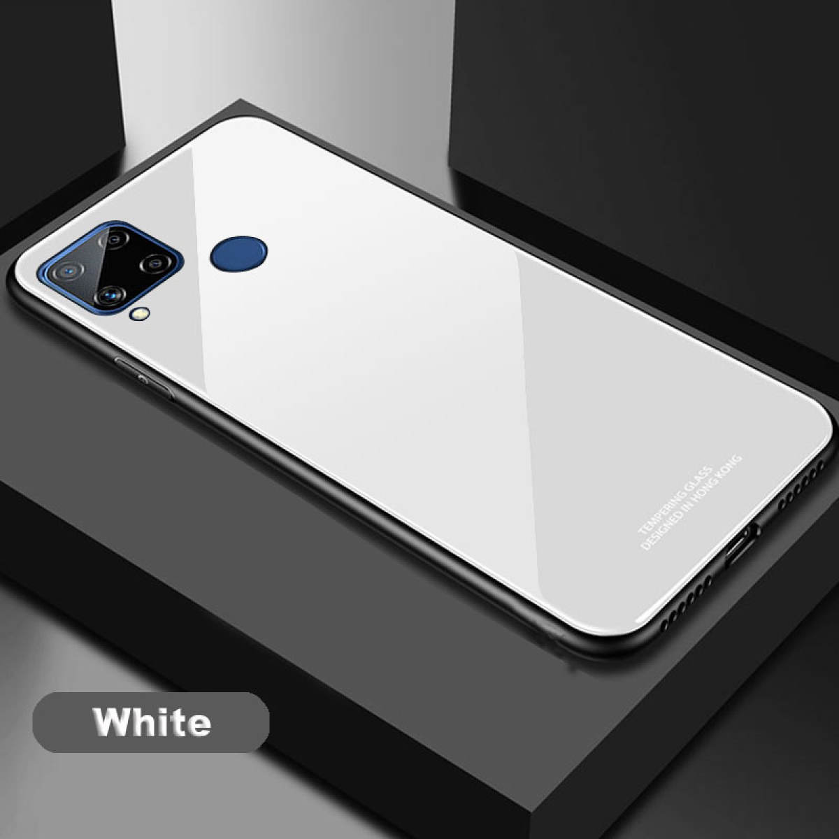 Realme C15 HONG KONG Design Tempered Glass case Back cover Phone case