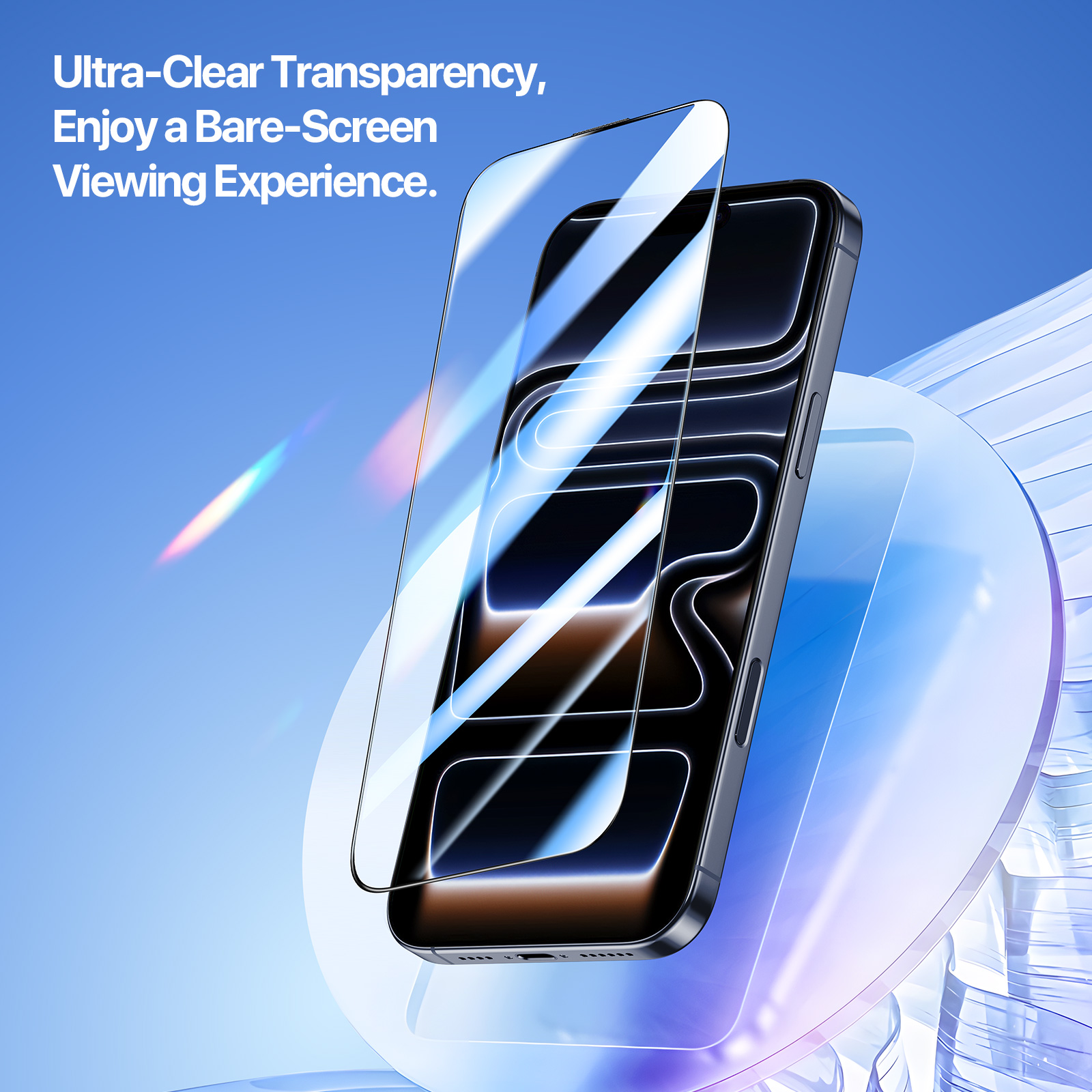 iPhone 16 Full Hd Transparent 9H Screen Protector 9D Tempered Glass